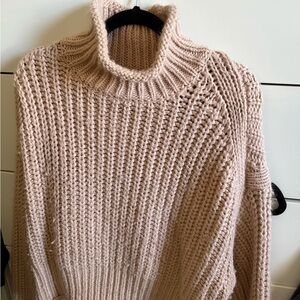 Elegant Beige Turtleneck Sweater
